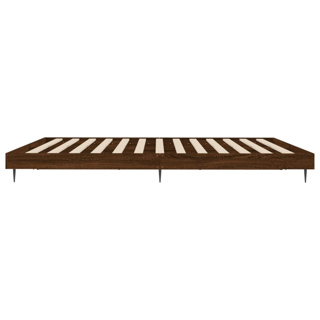 sengeramme 120x200 cm uden madras konstrueret træ brunt eg