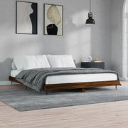 sengeramme 120x200 cm uden madras konstrueret træ brunt eg