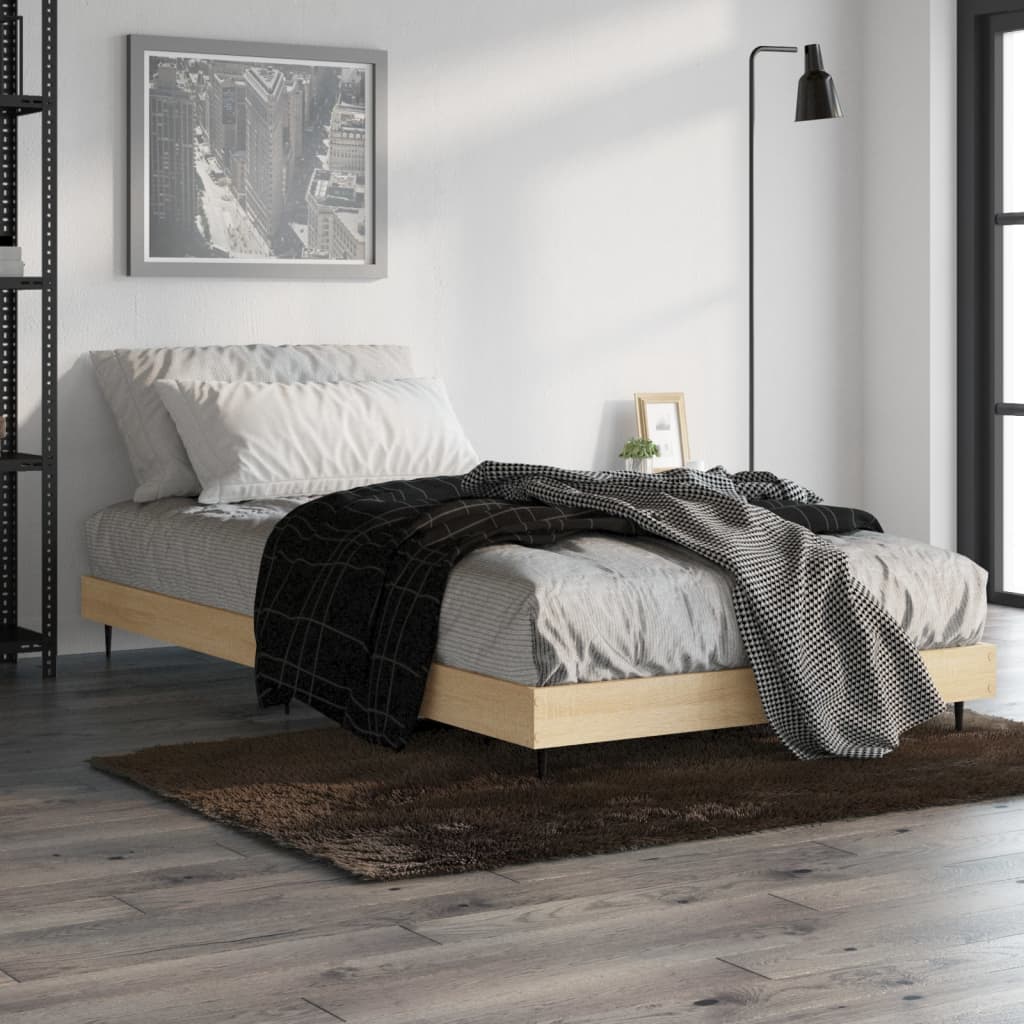 sengeramme 100x200 cm uden madras konstrueret træ sonoma-eg
