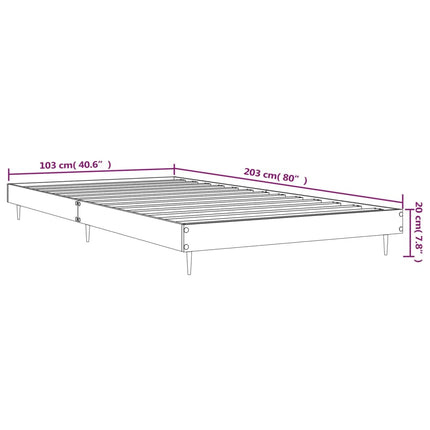 sengeramme 100x200 cm uden madras konstrueret træ sonoma-eg