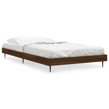 sengeramme 100x200 cm uden madras konstrueret træ brunt eg