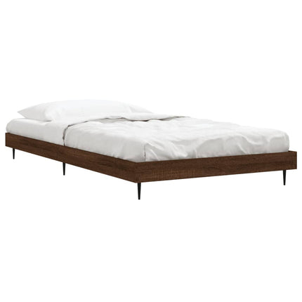 sengeramme 100x200 cm uden madras konstrueret træ brunt eg