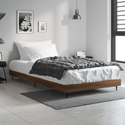 sengeramme 100x200 cm uden madras konstrueret træ brunt eg