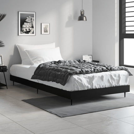 sengeramme 90x200 cm konstrueret træ sort