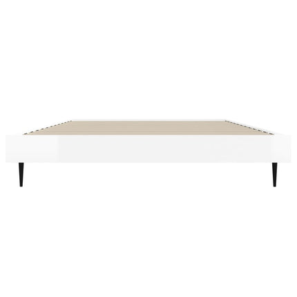 sengeramme 90x200 cm konstrueret træ hvid højglans