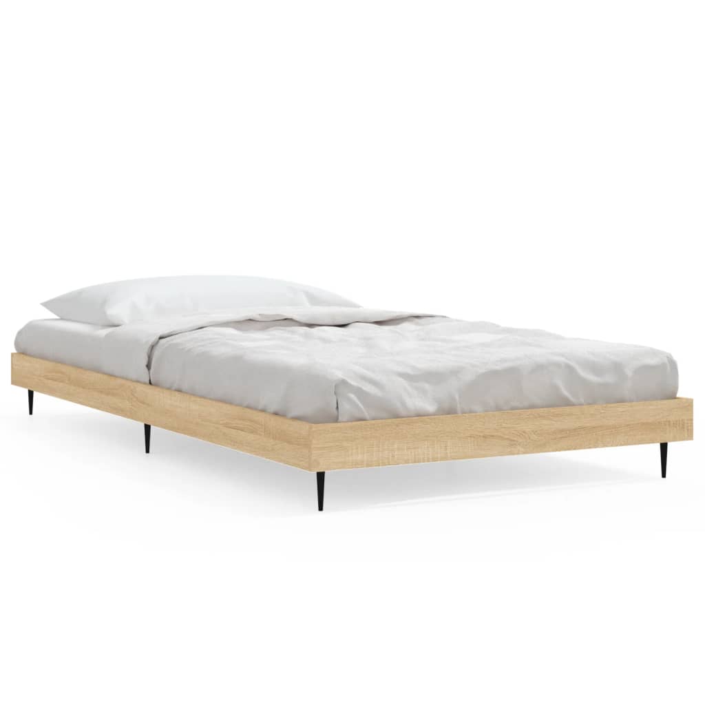 sengeramme 90x200 cm uden madras konstrueret træ sonoma-eg