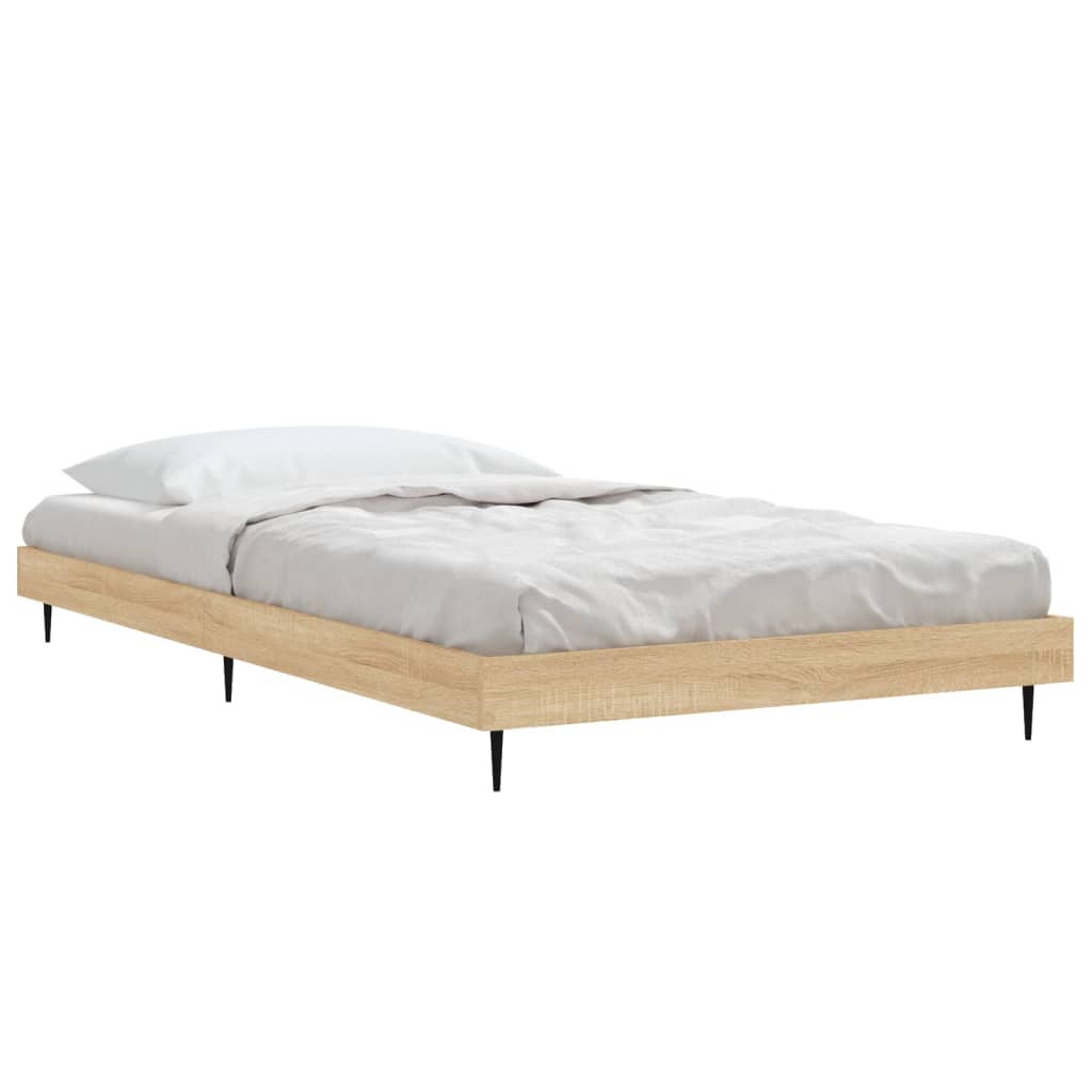 sengeramme 90x200 cm uden madras konstrueret træ sonoma-eg