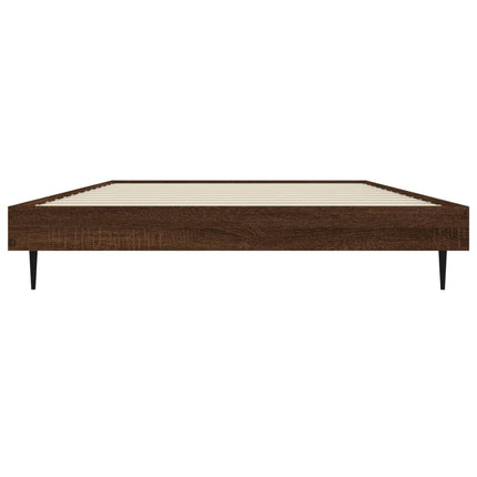 sengeramme 90x200 cm uden madras konstrueret træ brunt eg