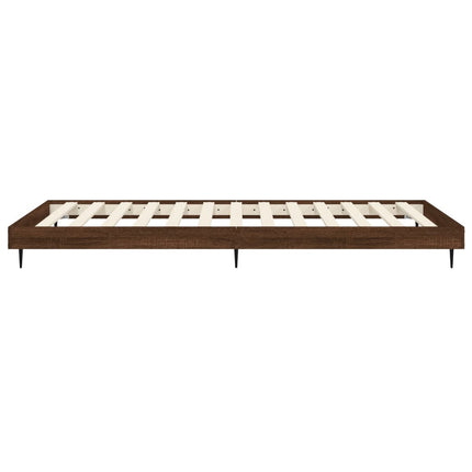 sengeramme 90x200 cm uden madras konstrueret træ brunt eg
