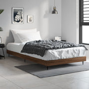 sengeramme 90x200 cm uden madras konstrueret træ brunt eg