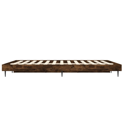 sengeramme 140x190 cm uden madras konstrueret træ røget eg