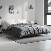 sengeramme 140x190 cm uden madras konstrueret træ røget eg