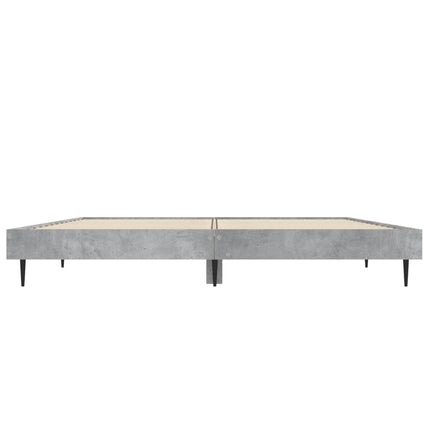 sengestel 135x190 cm konstrueret træ betongrå