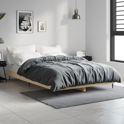 sengeramme 120x190 cm uden madras konstrueret træ sonoma-eg