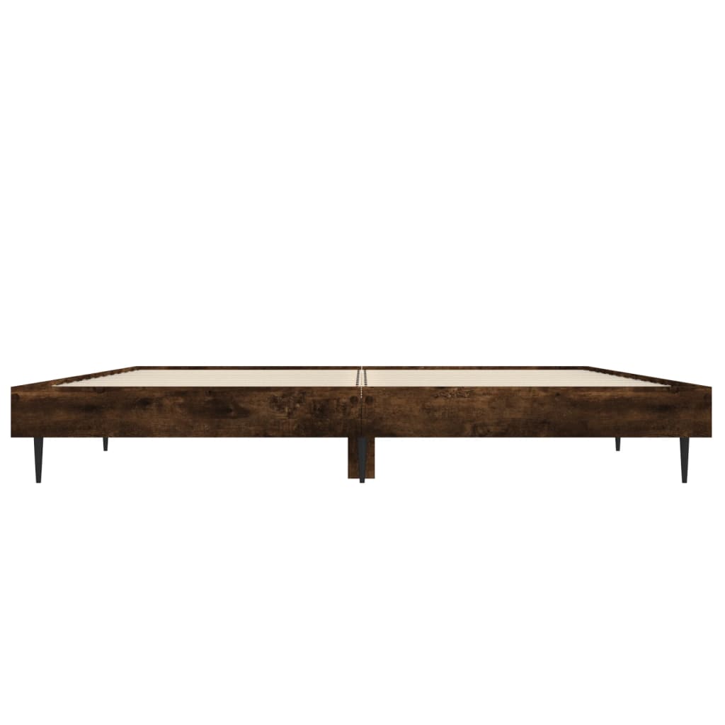 sengeramme 120x190 cm uden madras konstrueret træ røget eg