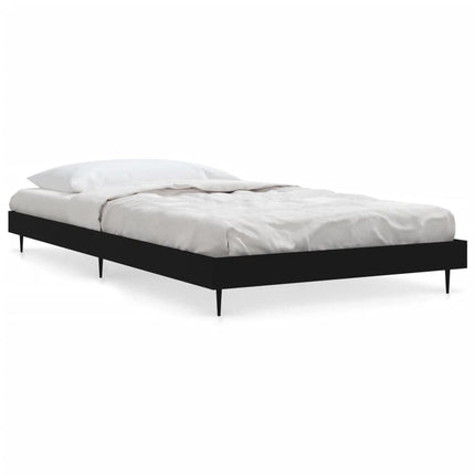 sengeramme 90x190 cm konstrueret træ sort
