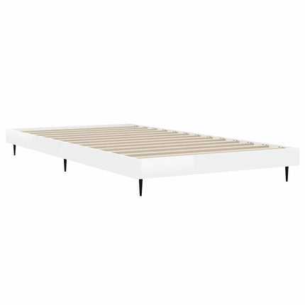 sengeramme 90x190 cm konstrueret træ hvid højglans