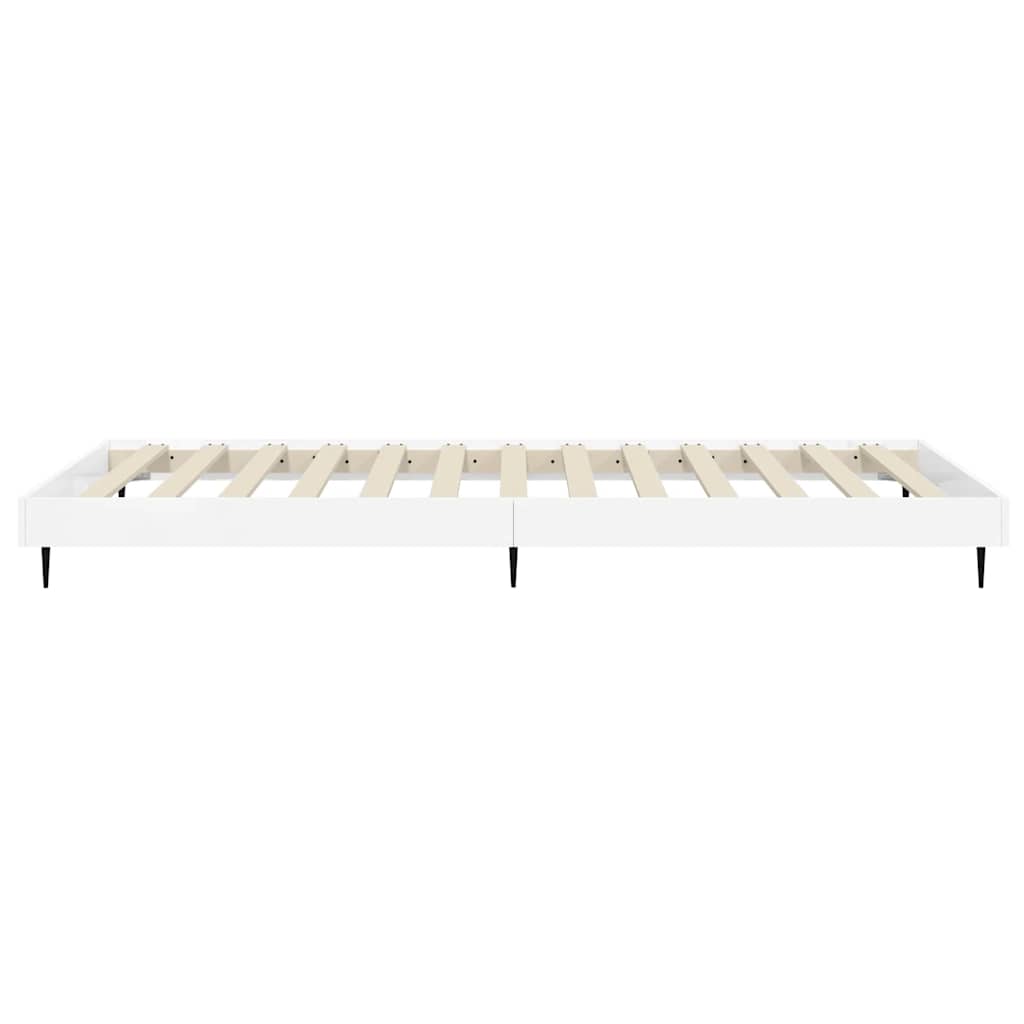 sengeramme 90x190 cm konstrueret træ hvid højglans