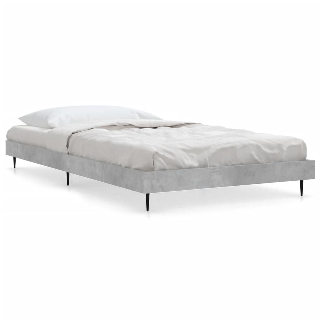sengeramme 90x190 cm konstrueret træ betongrå