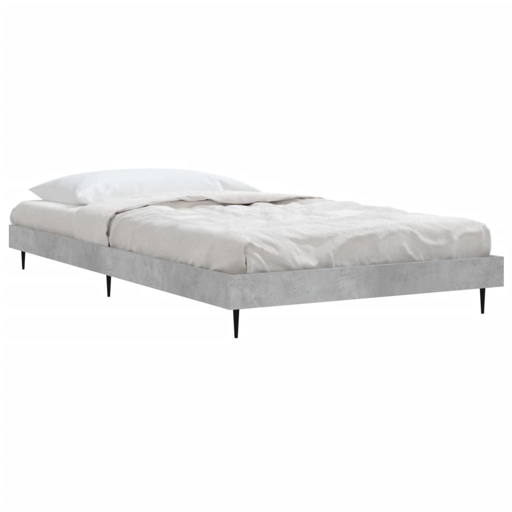 sengeramme 90x190 cm konstrueret træ betongrå