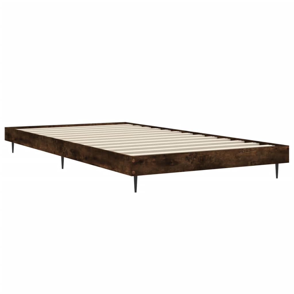 sengeramme 90x190 cm uden madras konstrueret træ røget eg