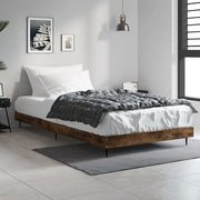 sengeramme 90x190 cm uden madras konstrueret træ røget eg