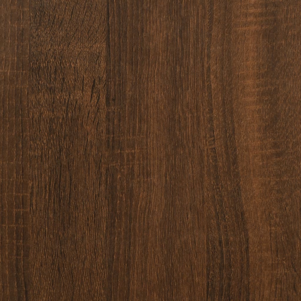 sengeramme 90x190 cm uden madras konstrueret træ brunt eg