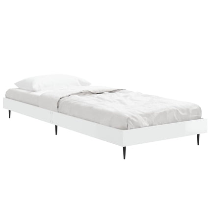 sengeramme 75x190 cm konstrueret træ hvid højglans