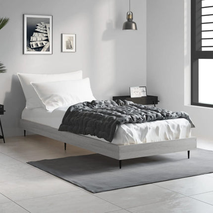 sengeramme 75x190 cm konstrueret træ grå sonoma-eg