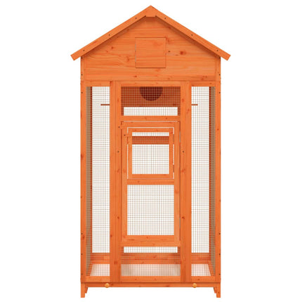 fuglebur 91,5x53x170 cm massivt fyrretræ brun