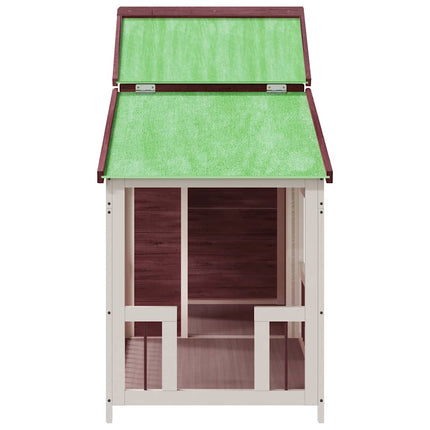 hundehus 143x60,5x109 cm massivt fyrretræ mokkafarvet