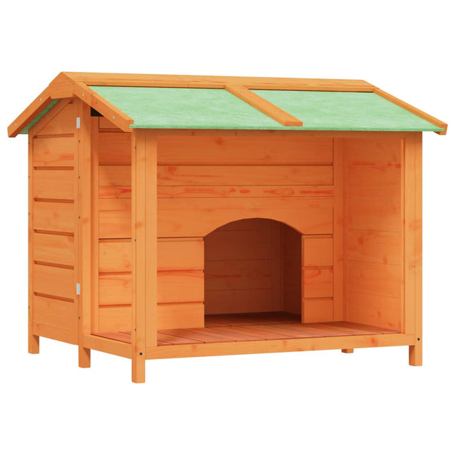 hundehus 96x87x80,5 cm massivt fyrretræ brun