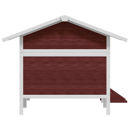 hundehus 159x120x88,5 cm massivt fyrretræ mokkafarvet