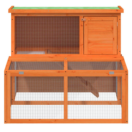 kaninbur 102x90x84,5 cm massivt fyrretræ brun