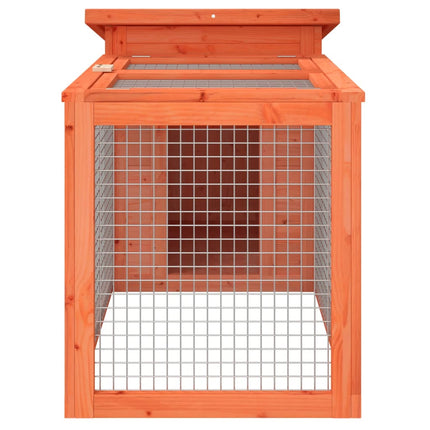 kaninbur 100,5x54x55 cm massivt fyrretræ brun