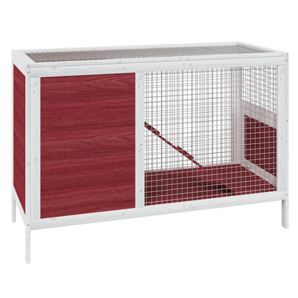 kaninbur 103x44x69,5 cm massivt fyrretræ mokkafarvet