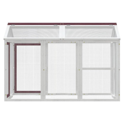 løbegård 141x94x104 cm massivt fyrretræ mokkafarvet