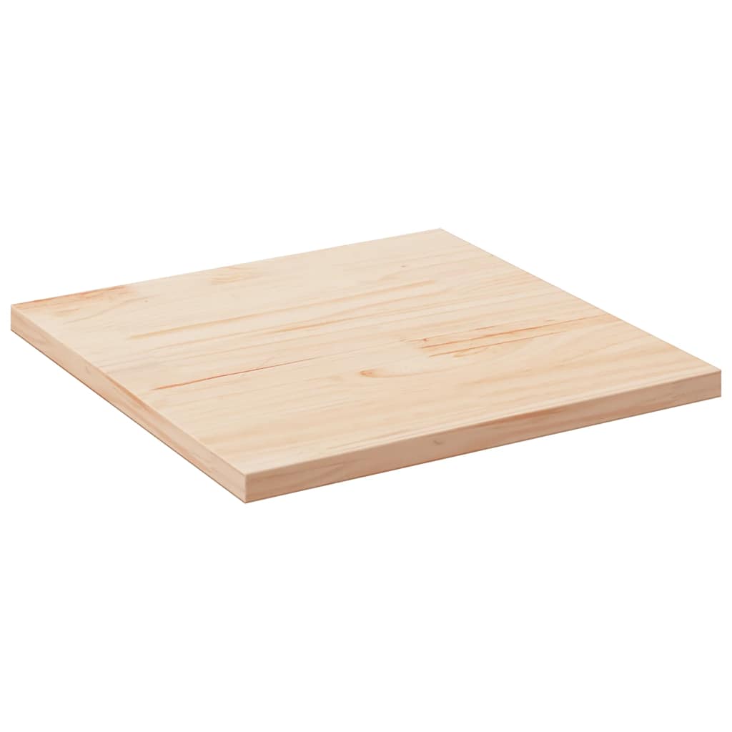 bordplade 70x70x2,5 cm massivt træ firkantet fyrretræ billede