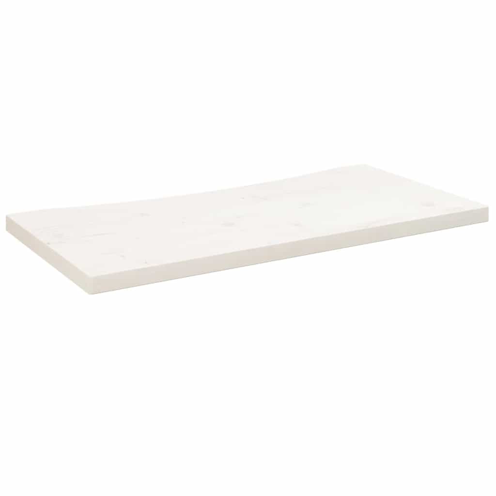 skrivebordsplade 80x40x2,5 cm massivt fyrretræ hvid