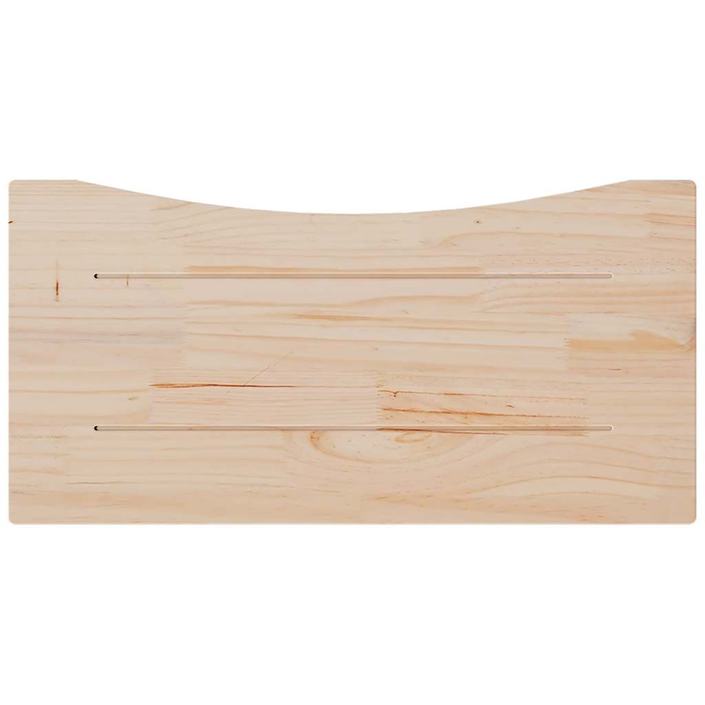 skrivebordsplade 80x40x2,5 cm massivt fyrretræ hvid