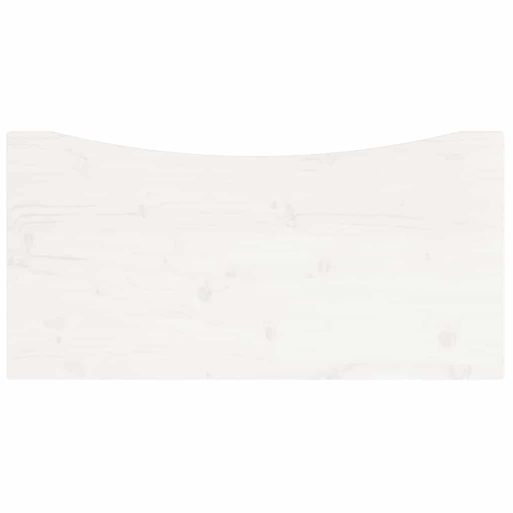 skrivebordsplade 80x40x2,5 cm massivt fyrretræ hvid