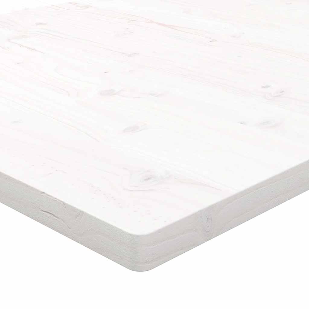 skrivebordsplade 80x40x2,5 cm massivt fyrretræ hvid