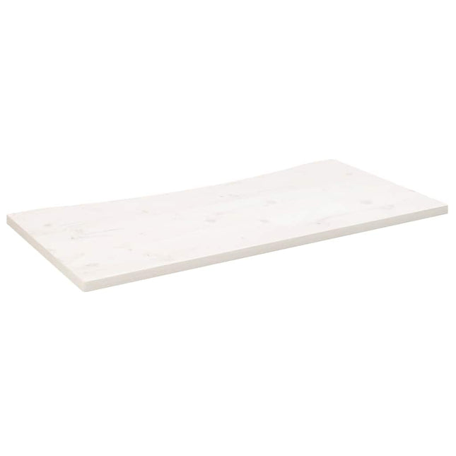 skrivebordsplade 100x50x2,5 cm massivt fyrretræ hvid