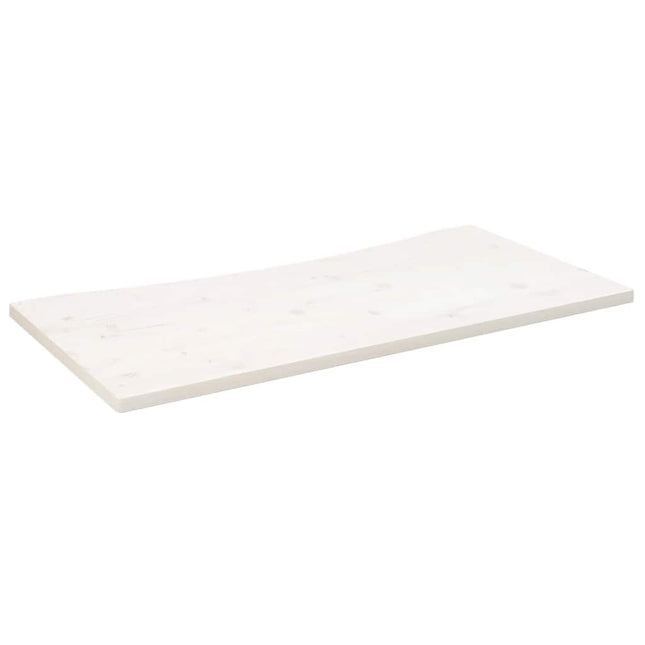 skrivebordsplade 110x55x2,5 cm massivt fyrretræ hvid