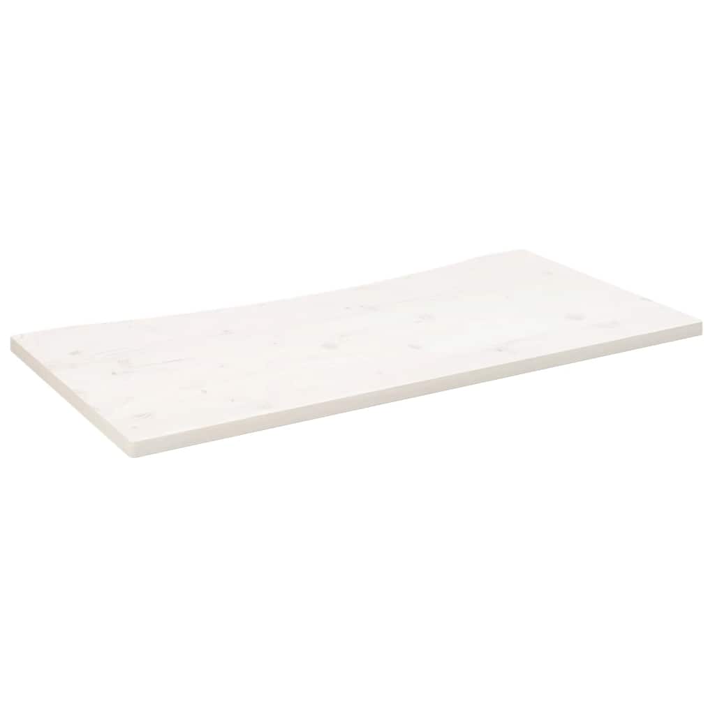skrivebordsplade 110x55x2,5 cm massivt fyrretræ hvid