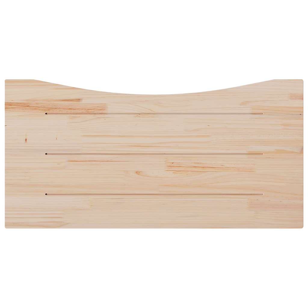 skrivebordsplade 110x55x2,5 cm massivt fyrretræ hvid