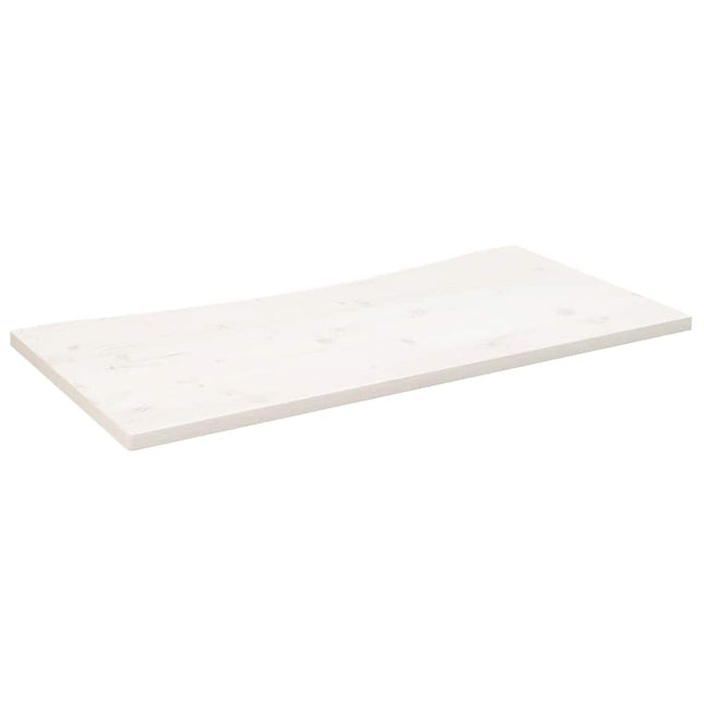 skrivebordsplade 100x60x2,5 cm massivt fyrretræ hvid