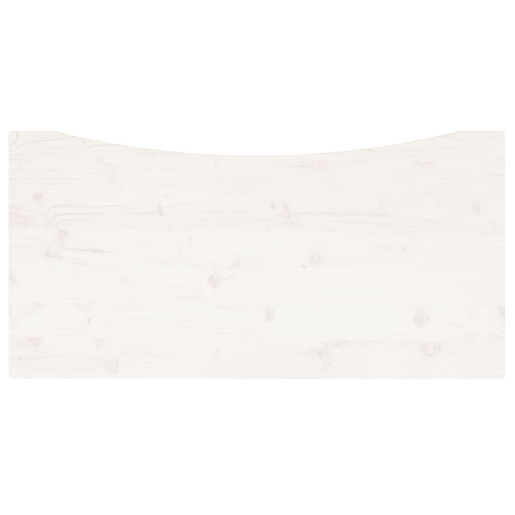 skrivebordsplade 100x60x2,5 cm massivt fyrretræ hvid