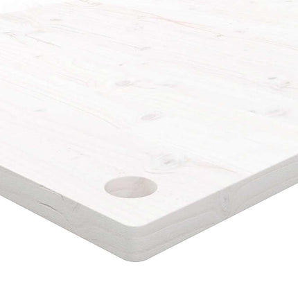 skrivebordsplade 80x40x2,5 cm massivt fyrretræ hvid