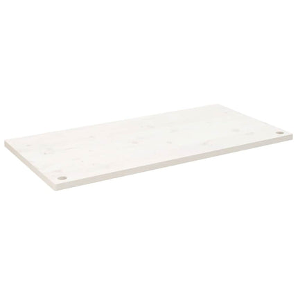 skrivebordsplade 100x50x2,5 cm massivt fyrretræ hvid